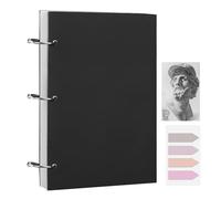 A4 Sketch Books, 75 Sheets 150 Pages Binder Binding Sketchbook Removable Loose-Leaf Square Sketchbook with Kraft Cover Hardback Sketch for Drawing Sketching Scrapbooking Art Paper Notebook Binding