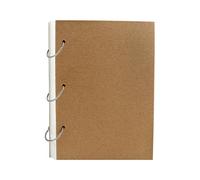 A4 Sketch Books, 75 Sheets 150 Pages Binder Binding Sketchbook with 160GSM Thick Paper Kraft Cover Hard Rear Cover Sketch Pad