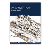 A4 Sketch Pad for Artists,Drawing Paper, Art Sketch Book - Perfect for Painting, Drawing and Sketching, 80 GSM White Paper,60 Sheets