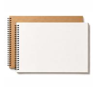 A4 Sketchbook 2 Pack, 200 Pages / 100 Sheets Total, Twin-Wire Spiral Bound Sketch Pads with Sturdy Backing Board, Fine-Textured Acid-Free Paper for Pencil Drawing, Charcoal, Sketching & Art Practice