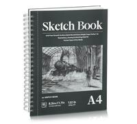 A4 Sketchbook, 60 Sheets Spiral Sketch Book with 200gsm Thick Paper, Artists Hardcover Green Hardback Art Drawing Pad for Sketching, Drawing, Gift