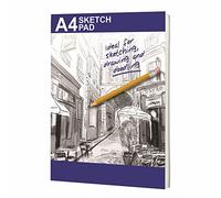 A4 Sketchbook Sketch Pad Sketching Book Artists Sketchpad Kids Children Drawing Coloring Art Doodle Notebook Professional Quality Easy to Use Portrait Smooth Cartridge Paper Hardback (1Pc)