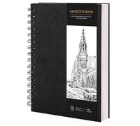 A4 Sketchbook, Spiral Hardcover Sketch Book, 160gsm Thick Paper Art Book, Drawing Pad for Sketching Art Projects, 60 Sheets / 120 Pages Sketch Pad A4 for Artists
