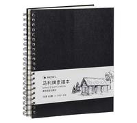 A4 Sketchbook, Spiral Sketch Book with 160gsm Thick Paper - A4 Sketchbook for Artists Hardcover Black Hardback Art Drawing Pad 26x19 cm for Sketching and Drawing 60 Sheets / 120 Pages