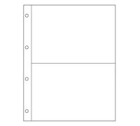 A4 Sleeves 2 Pockets per Page - Acid Free Archive Safe for Ring Binders - Pack of 10