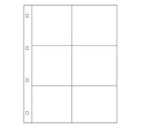 A4 Sleeves 6 Pockets per Page - Pack of 10 - Acid Free Archive Safe for Ring Binders