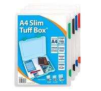 A4 Slim Clear Tuff Storage Box Multi-Purpose Organiser Utility Files by E&A Distribution Limited (10)