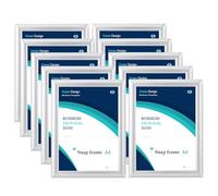 A4 Snap Frame,Aluminium Clip Frames, Wall Mounted Certificate Photo Display Snap Frame,Posters Display Holder with Front Opening Clips(Silver)