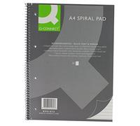 A4 Spiral Wire Bound Note book Feint Ruled Margin 160 Page 80 Sheets KF01072