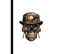 A4 - Steam Punked Skull on White - Notebook: lined paper 106 pages