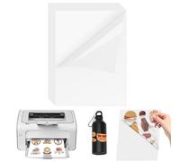 A4 Sticker Paper Labels, ADERTOS 15 Sheets Printable Vinyl Stickers Paper Clear Sticker Printer Paper Self-Adhesive Vinyl Inkjet Film Decal for Inkjet & Laser Printers -Clear, 297 x 210 mm