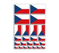 A4 Sticker Sheet Czechia Flags Vinyl Stickers - Czech Republic Country Europe World National Flag Vacation Travel Holiday Aesthetic #80032