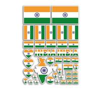 A4 Sticker Sheet India Flags Vinyl Stickers - Indian Nation Country World National Flag Vacation Travel Holiday Car Aesthetic #80106