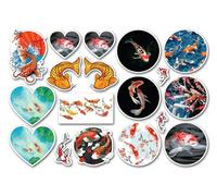 A4 Sticker Sheet Koi Carp Vinyl Stickers - Fish Pond Animal Men Women Kids Hobbies Hobby Travel Scrapbooking Journal Decor Gift #82179