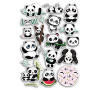 A4 Sticker Sheet Panda Vinyl Stickers - Animal Cute Cartoon Illustration Bear Art Kids Bamboo Funny Watermelon Scrapbooking Gift #78896