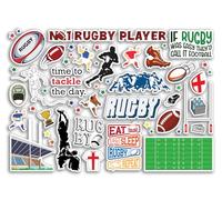 A4 Sticker Sheet Rugby Vinyl Stickers - Players Club Fan Men Women Kids Sport Hobbies Hobby Travel Scrapbooking Journal Decor #81273