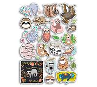 A4 Sticker Sheet Sloth Vinyl Stickers - Lazy Animal Coffee Sleepy Follow Your Dreams Floral Girls Boys Hobby Love Chill Scrapbooking Travel Gift #78901
