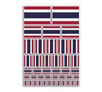 A4 Sticker Sheet Thailand Flags Vinyl Stickers - Thai Nation Country World National Flag Vacation Travel Holiday Car Aesthetic #80109