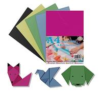 A4 Sugar Paper Bright Colours - in 5 Assorted Colours, Great for Arts & Crafts, Drawing, Painting & Scrap Booking