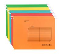 A4 Suspension Files 25PCS Reinforced Hang Folders Filing Cabinet Adjustable Tabs Hanging Organizer File Folder for Office School Work (Mixed Color)
