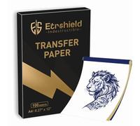 A4 Tattoo Transfer Paper 100 Sheets - 4-Layer Professional Thermal Hectograph Paper, Larger than Letter Size, for Bleed-Proof, Dark Stencils on Real & Practice Skin