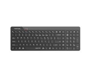 A4 TECH FBK23 AS Bluetooth+2.4Ghz Wireless Q Turkish FN-Multimedia Silent Ultra Slim Black Keyboard with Emoji Keys and Sleep Stop Mode