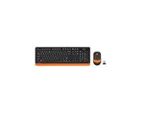 A4 TECH FG1010 2.4G Q Turkish FN Multimedia Keyboard + Optical 2000DPI Mouse Black/Orange Wireless Set