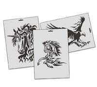 A4 Textile/Wall Stencils Set 011 Fantasy