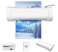 A4 Thermal Laminator Machine for Hot and Cold Settings, Compact & Portable Laminating Machine with Not Jam Technology, Warm Up Time Short, No Bubbles, Electric Mini Laminate Machine, for Home, White