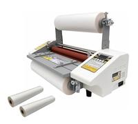 A4+ Thermal Laminator Machine with 2 Rollers, 220mm Wide Hot & Cold Laminating, Adjustable Speed 0.3-3M/min, 0-180°C, 0.1-5mm Thickness for Office School