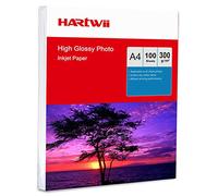A4 Thick 300Gsm Photography Paper -100sheets High Glossy Super White Inkjet Paper for Inkjet Picture Printing Hartwii