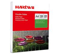 A4 Thick Photo Paper 260Gsm Double Sides Printed Matte Matt - 100Sheets Inkjet Paper Both Sides Printing Super White Hartwii