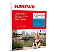 A4 Thick Photo Paper Double Sides High Glossy Printing 300Gsm - 100sheets Both Sides Glossy Inkjet Paper Super White Hartwii