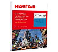 A4 Thick Photo Paper Double Sides High Glossy Printing 300Gsm - 300sheets Both Sides Glossy Inkjet Paper Super White Hartwii