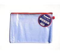 A4 Tuff Bag Zip Wallet Clear Plastic Wallets Zipped Pouch File Pencil Case Folder Water Resistant Reinforced Heavy Duty Mesh Bags (Fits A4-1 Pack)