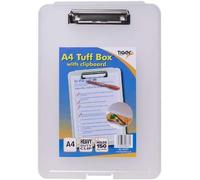 A4 Tuff Clear Box with Clipboard 150 Sheets