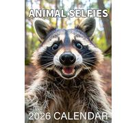 A4 Wall Calendar - Choice Of Designs And Sizes - Animal Selfies Calendar - A3 when opened - Hilarious Animal Photography Wildlife Humour 2026