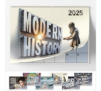 A4 Wall Calendar - Choice Of Designs And Sizes - Modern History Famous Figures Calendar - A3 when opened - Iconic Historical People in Modern Times