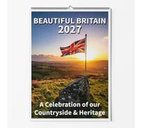 A4 Wall Calendar - Choice Of Sizes - Beautiful Britain Calendar - Stunning Scenic UK Landscape Images 2027