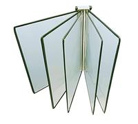 A4 Wall-Mounted Flipbook Display Stand 5 Double-Sided Panels Colorful Catalog Holder for Desk Green File Ideal for Office & Retail Showcases