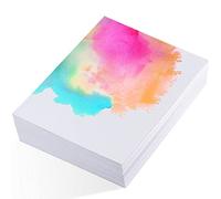 A4 Watercolour Paper Bulk 60 Sheets, 140lb/300GSM Cotton Cold Press Water Colour Paper Block for Students Adults Artists Drawing Painting, White