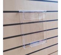 A4 Weather-Resistant Outdoor Leaflet Holder - Clear Acrylic Display Stand with Hinged Lid, Keyhole Fixing, and Please TAKE ONE Message