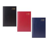 A4 Week to View Diary 2026 Planner With Hardback Cover, Assorted Colors For Home and Office Use, 1 Pc