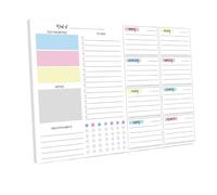 A4 Weekly Planner 52 Week To View Diary Desk Pad Habit Tracker Todo To Do List, Undated Weekly Planner Notebook 52 Tear off Sheets, Multi Colour