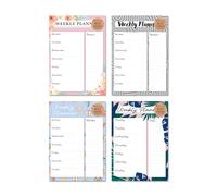 A4 Weekly Planner Pad 52 Sheets Meal Shop Message To Do Memo Notes Organiser 507