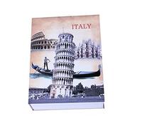 A4 Weiss, Buch Safe Simulation Book Safe Box Big Size7.09 x 4.53 x 2.17inches Hidden Secret Diversion Book Safe with Key Lock Money Cash Jewellery Box Bset for Children(Italy Type)