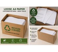 A4 White Copier Printer Paper 2500 Loose Sheets Mixed 75gsm & 80gsm Office Home