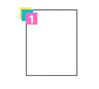 A4 White Sticker Paper Labels - 1 Per Sheet No Border Printable Laser/Inkjet Printing - Full Self-Adhesive Multipurpose Address Sticky Labels, 100 Sheets