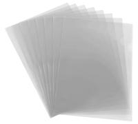 / A4 - with Thumb Notch, Open Top and Side Cut Flush File Wallet 12 mm Thickness, Transparent Document Organiser Great for Work, Report, Project (Grey)