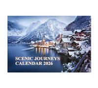 A4 World Travel Calendar 2026 12 Month to View World Wonders Wall Calendar A3 When Open Monthly Scenic Journeys Calendar 2026 Papa Prints